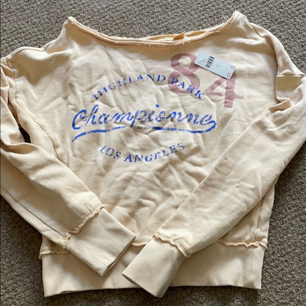 Anthropologie off the shoulder sweatshirt